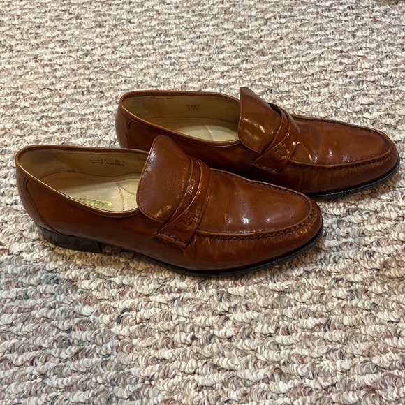 Jarman Mens Tan Genuine Kidskin Loafer Dress Shoes US 10 D brown - Picture 2 of 10